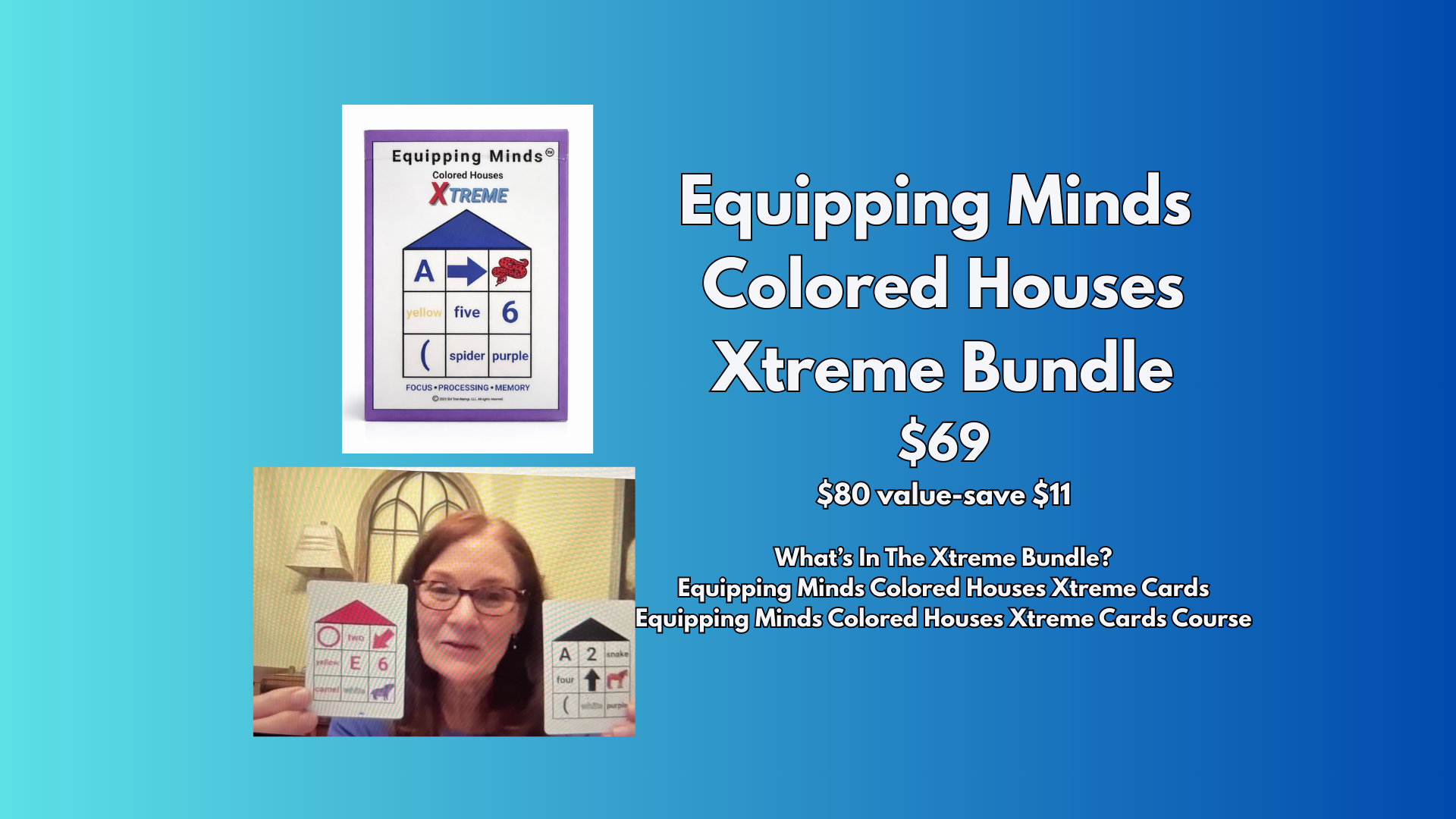 Equipping Minds Colored Houses Xtreme Cards & Course (Guided Learning Bundle) $69 Individual value: $80